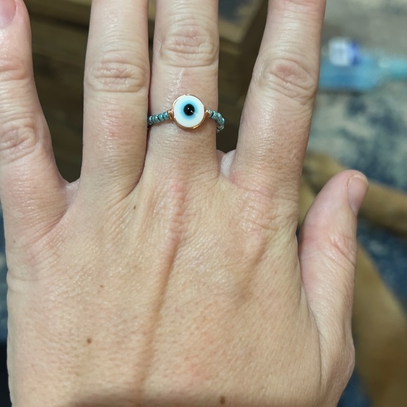 Evil Eye Colored Wired Rings, Eye of Protection - Picture 10 of 14